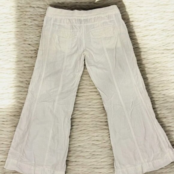 AMERICAN RAG CIE Classic Ivory Wide Leg Tie-Front Lightweight Pants Sz. L - Picture 2 of 3